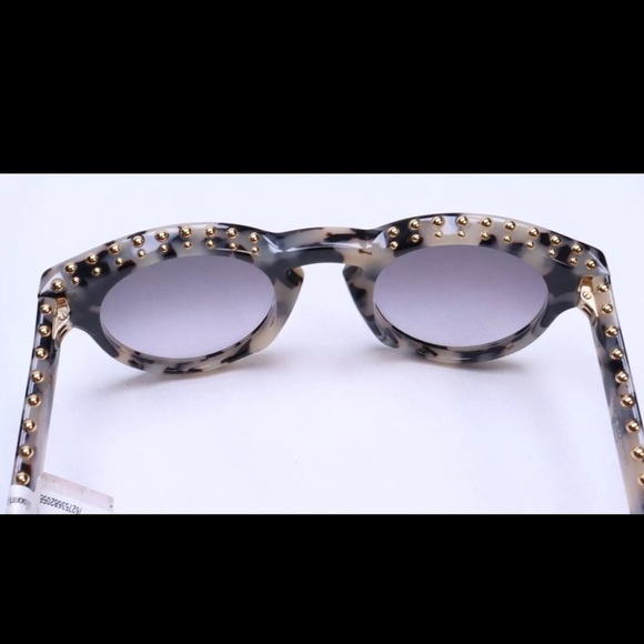 Givenchy Sunglasses NWT Gold Studded Grey 48 25 145 - Picture 9 of 10